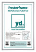 Poster Frame 61x91,5cm Silver Plastic Front Insert Sheet | Yourdecoration.co.uk