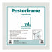 Poster Frame MDF 40x40cm White Mat Front Size | Yourdecoration.co.uk