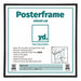 Poster Frame Plastic 40x40cm Black Mat Front Size | Yourdecoration.co.uk