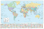 Poster Harper Collins World Map 21 French 91 5x61cm Abystyle GBYDCO556 | Yourdecoration.co.uk