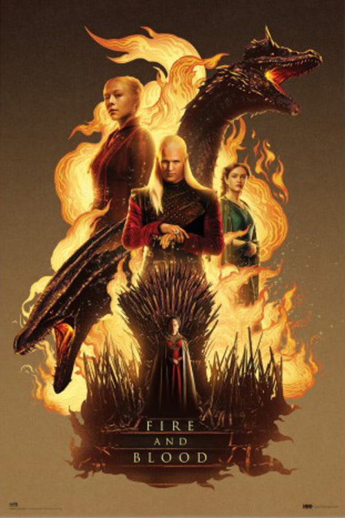 Poster House Of The Dragon Fire And Blood 61x91 5cm Grupo Erik GPE5855 | Yourdecoration.co.uk