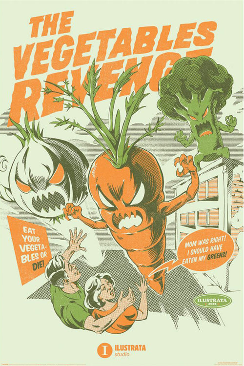 Poster Illustrata The Vegetables Revenge 61x91 5cm Pyramid PP35304 | Yourdecoration.co.uk