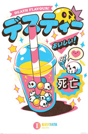 Poster Ilustrata Death Bubble Tea 61x91 5cm PP2401895 | Yourdecoration.co.uk