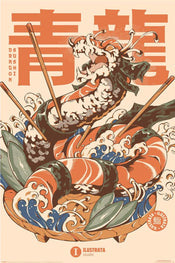 Poster Ilustrata Dragon Sushi 61x91 5cm Pyramid PP35305 | Yourdecoration.co.uk