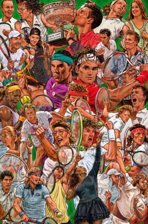 Poster Legendary Tennis Players 61x91 5cm Grupo Erik GPE5877 | Yourdecoration.co.uk