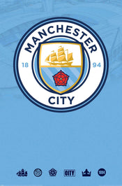 Poster Manchester City Club Crest 61x91 5cm PP35440 | Yourdecoration.co.uk