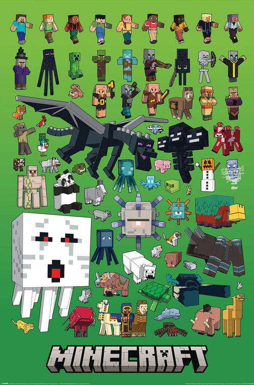 Poster Minecraft Character Montage 61x91 5cm PP2402264 | Yourdecoration.co.uk