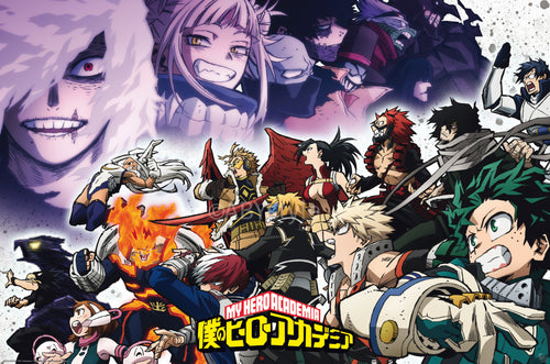 Poster My Hero Academia Heroes Vs Vilains 91 5x61cm Abystyle GBYDCO616 | Yourdecoration.co.uk