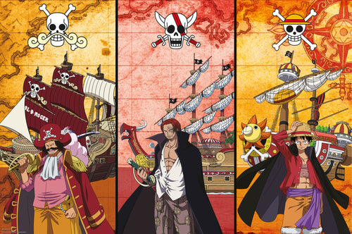 Poster One Piece Captains And Boats 91 5x61cm Abystyle GBYDCO490 | Yourdecoration.co.uk