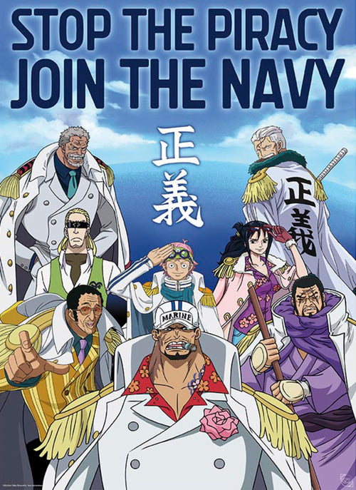 Poster One Piece Marine Army 38x52cm Abystyle GBYDCO566 | Yourdecoration.co.uk