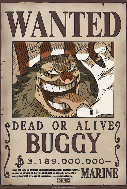 Poster One Piece Wanted Buggy Wano 38x52cm GBYDCO641 | Yourdecoration.co.uk