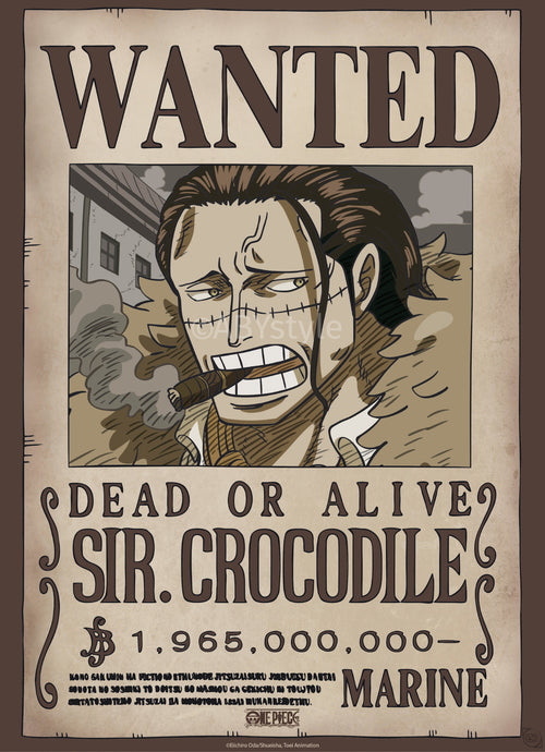 Poster One Piece Wanted Crocodile Wano 38x52cm Abystyle GBYDCO640 | Yourdecoration.co.uk