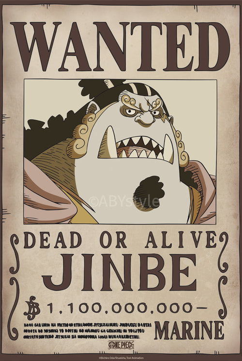 Poster One Piece Wanted Jinbe Wano 38x52cm Abystyle GBYDCO623 | Yourdecoration.co.uk