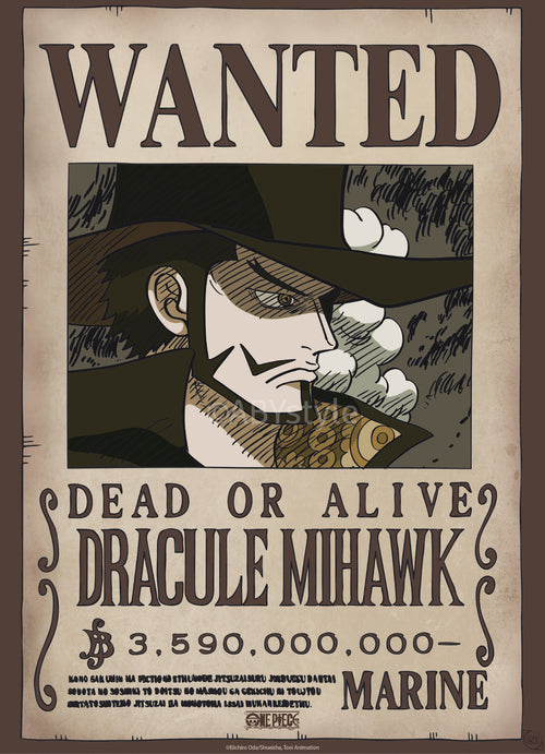 Poster One Piece Wanted Mihawk Wano 38x52cm GBYDCO627 | Yourdecoration.co.uk