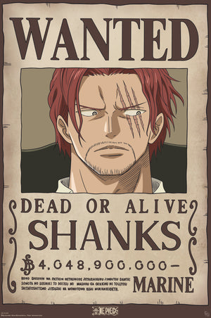 Poster One Piece Wanted Shanks 61x91 5cm Abystyle GBYDCO482 | Yourdecoration.co.uk