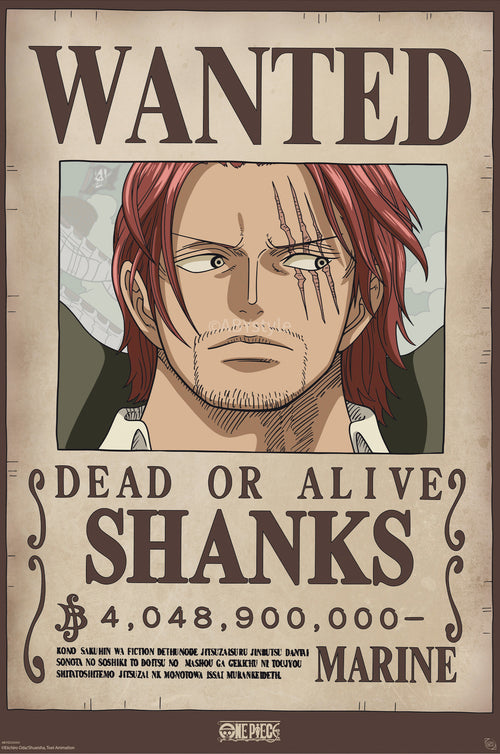 Poster One Piece Wanted Shanks Wano 38x52cm GBYDCO654 | Yourdecoration.co.uk