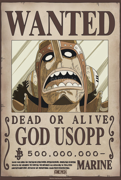 Poster One Piece Wanted Usopp Wano 38x52cm Abystyle GBYDCO643 | Yourdecoration.co.uk