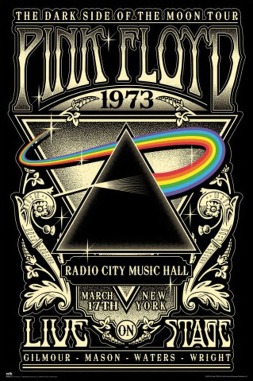 Poster Pink Floyd The Dark Side Of The Moon Tour 1973 61x91 5cm Grupo Erik GPE5909 | Yourdecoration.co.uk