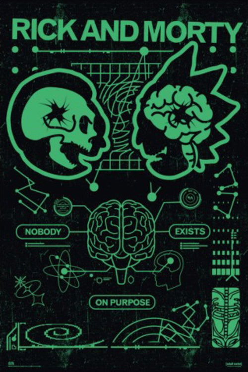 Poster Rick And Morty Nobody Exist On Purpose 61x91 5cm Grupo Erik GPE5821 | Yourdecoration.co.uk