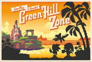 Poster Sonic The Hedgehog Come Plat At Beautiful Green Hill Zone 91 5x61cm Grupo Erik GPE5808 | Yourdecoration.co.uk