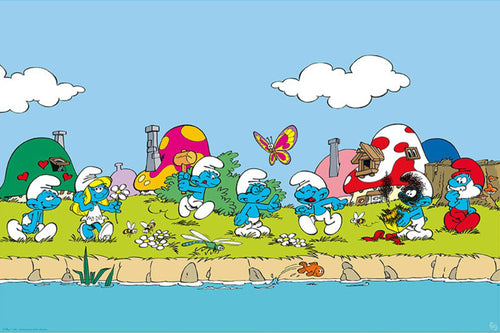 Poster The Smurfs Group 91 5x61cm Abystyle GBYDCO480 | Yourdecoration.co.uk