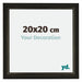 Sheffield Wooden Photo Frame 20x20cm Black Gold Swept Front Size | Yourdecoration.co.uk