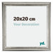 Sheffield Wooden Photo Frame 20x20cm Silver Black Swept Front Size | Yourdecoration.co.uk