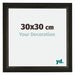 Sheffield Wooden Photo Frame 30x30cm Black Gold Swept Front Size | Yourdecoration.co.uk