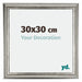 Sheffield Wooden Photo Frame 30x30cm Silver Black Swept Front Size | Yourdecoration.co.uk