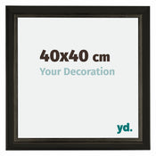 Sheffield Wooden Photo Frame 40x40cm Black Gold Swept Front Size | Yourdecoration.co.uk