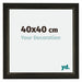 Sheffield Wooden Photo Frame 40x40cm Black Gold Swept Front Size | Yourdecoration.co.uk