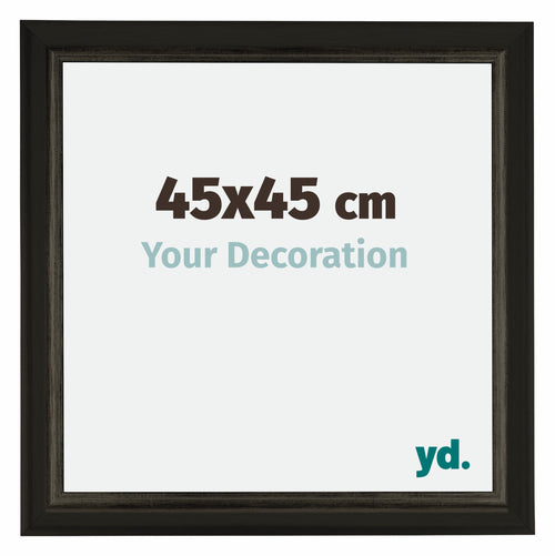 Sheffield Wooden Photo Frame 45x45cm Black Gold Swept Front Size | Yourdecoration.co.uk