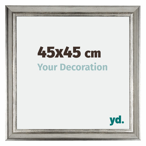 Sheffield Wooden Photo Frame 45x45cm Silver Black Swept Front Size | Yourdecoration.co.uk