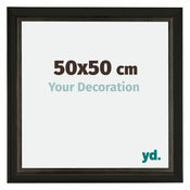 Sheffield Wooden Photo Frame 50x50cm Black Gold Swept Front Size | Yourdecoration.co.uk