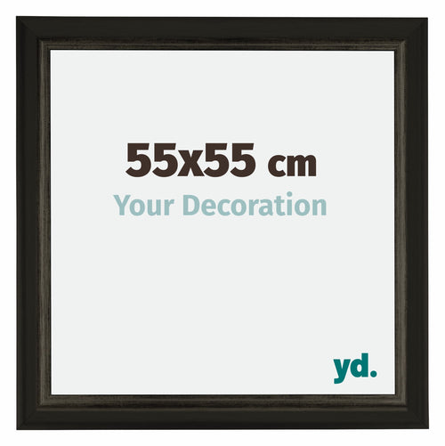 Sheffield Wooden Photo Frame 55x55cm Black Gold Swept Front Size | Yourdecoration.co.uk