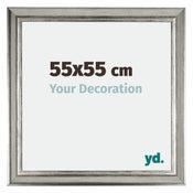 Sheffield Wooden Photo Frame 55x55cm Silver Black Swept Front Size | Yourdecoration.co.uk