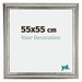 Sheffield Wooden Photo Frame 55x55cm Silver Black Swept Front Size | Yourdecoration.co.uk