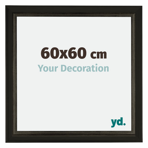 Sheffield Wooden Photo Frame 60x60cm Black Gold Swept Front Size | Yourdecoration.co.uk