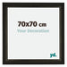 Sheffield Wooden Photo Frame 70x70cm Black Gold Swept Front Size | Yourdecoration.co.uk