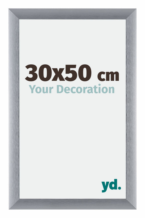 Tucson Aluminium Photo Frame 30x50cm Silver Brushed Front Size | Yourdecoration.co.uk