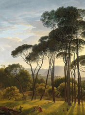 Wizard+Genius Italian Landscape with Umbrella Pines Non Woven Wall Mural 192x260cm 4 Panels | Yourdecoration.co.uk