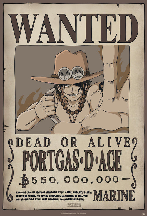 One Piece Wanted Ace Poster 61X91 5cm | Yourdecoration.co.uk