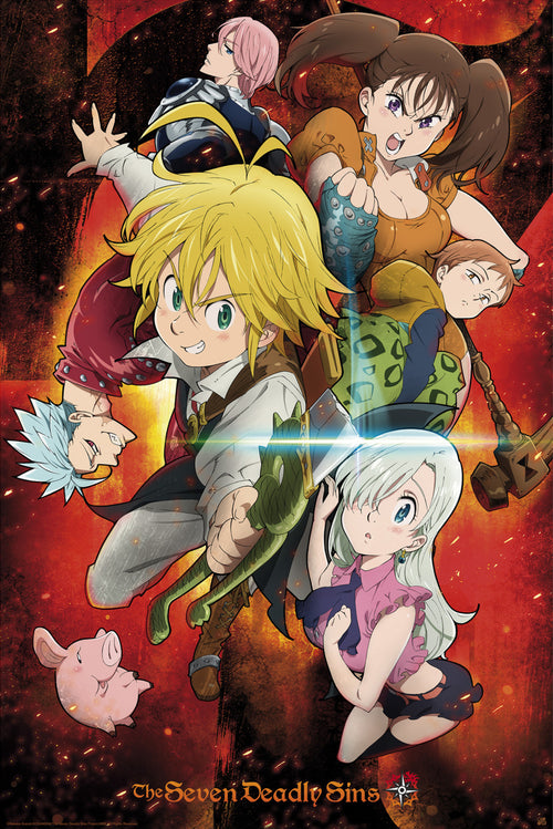 The Seven Deadly Sins Characters Poster 61X91 5cm | Yourdecoration.co.uk