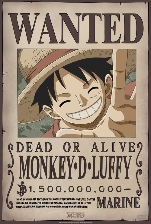 One Piece Wanted Luffy New 2 Poster 35X52cm | Yourdecoration.co.uk