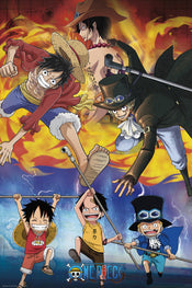 One Piece Ace Sabo Luffy Poster 61X91 5cm | Yourdecoration.co.uk