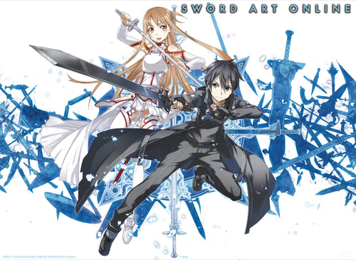 Sword Art Online Asuna And Kirito Poster 52X38cm | Yourdecoration.co.uk