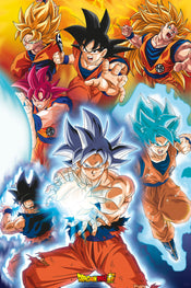 Dragon Ball Super Gokus Transformations Poster 61X91 5cm | Yourdecoration.co.uk