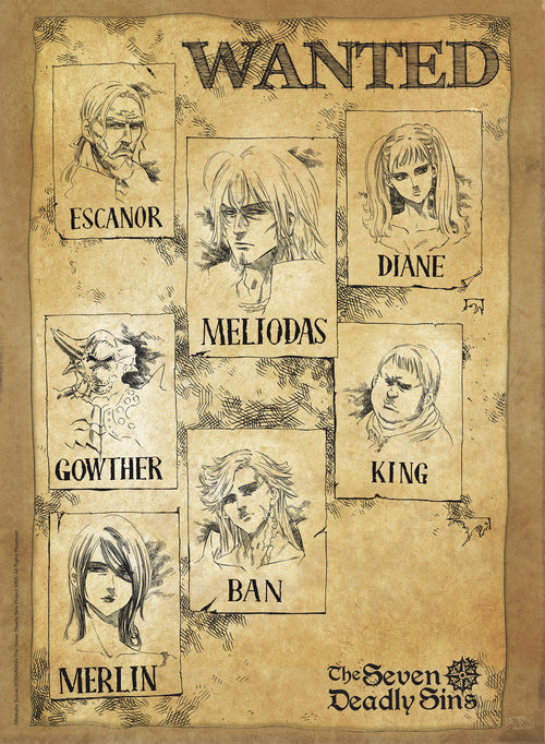 The Seven Deadly Sins Wanted Poster 38X52cm | Yourdecoration.co.uk