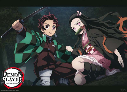 ABYstyle Demon Slayer Tanjiro And Nezuko Fight Position Poster 52x38cm | Yourdecoration.co.uk