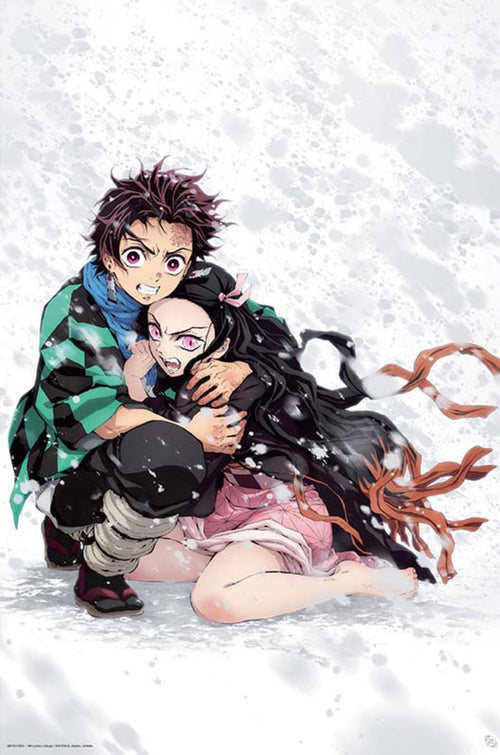 ABYstyle Demon Slayer Tanjiro & Nezuko Snow Poster 61x91,5cm | Yourdecoration.co.uk